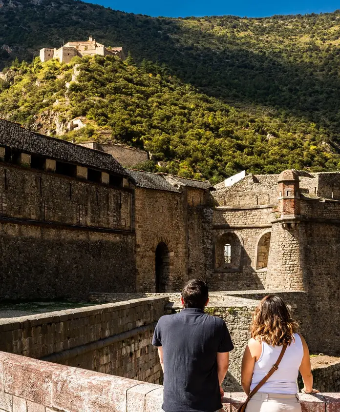 Couple devant Villefranche-de-Conflent