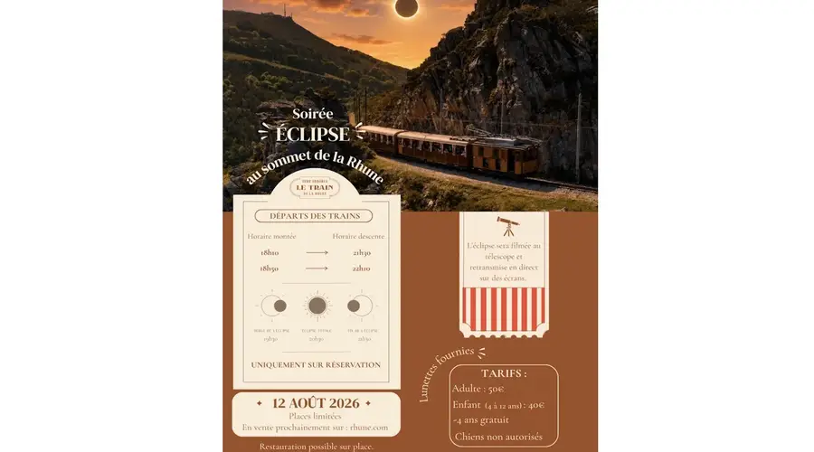 Soirée éclipse solaire avec le Train de la Rhune