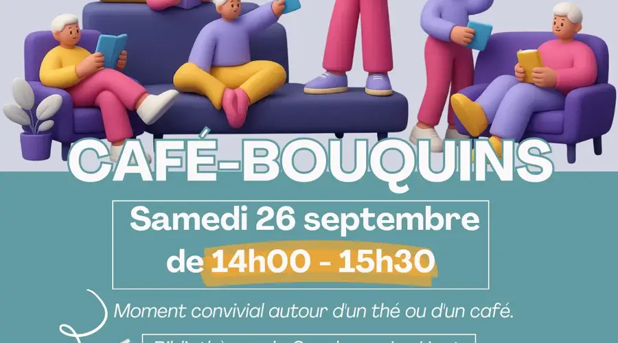 Café-bouquins à la bibliothèque de Capdenac-Le-Haut