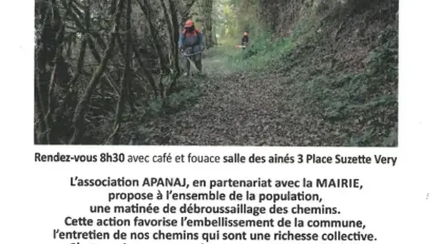 Matinée citoyenne - Entretien des chemins communaux