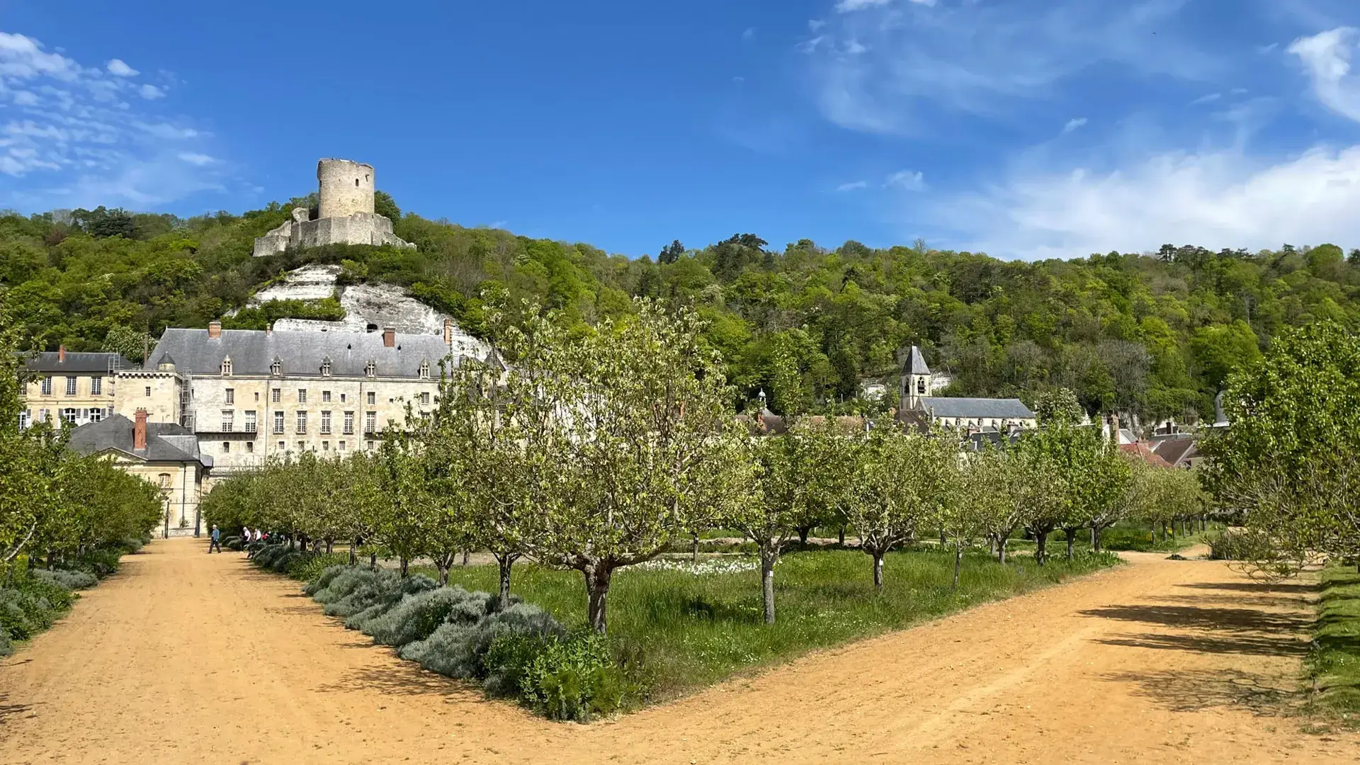 La Roche-Guyon, vue jardin et château