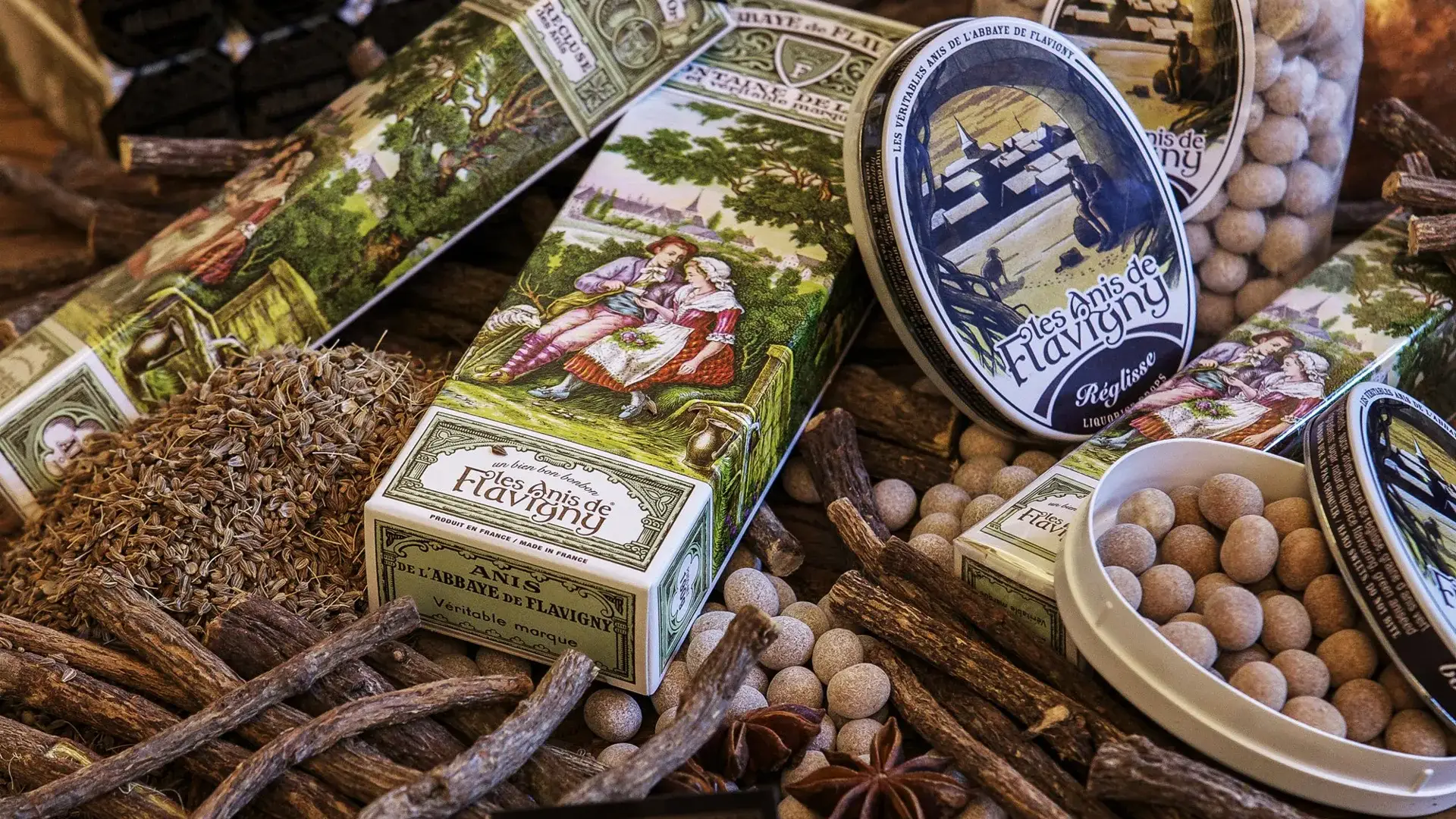 Flavigny-sur-Ozerain boîtes dragées Anis
