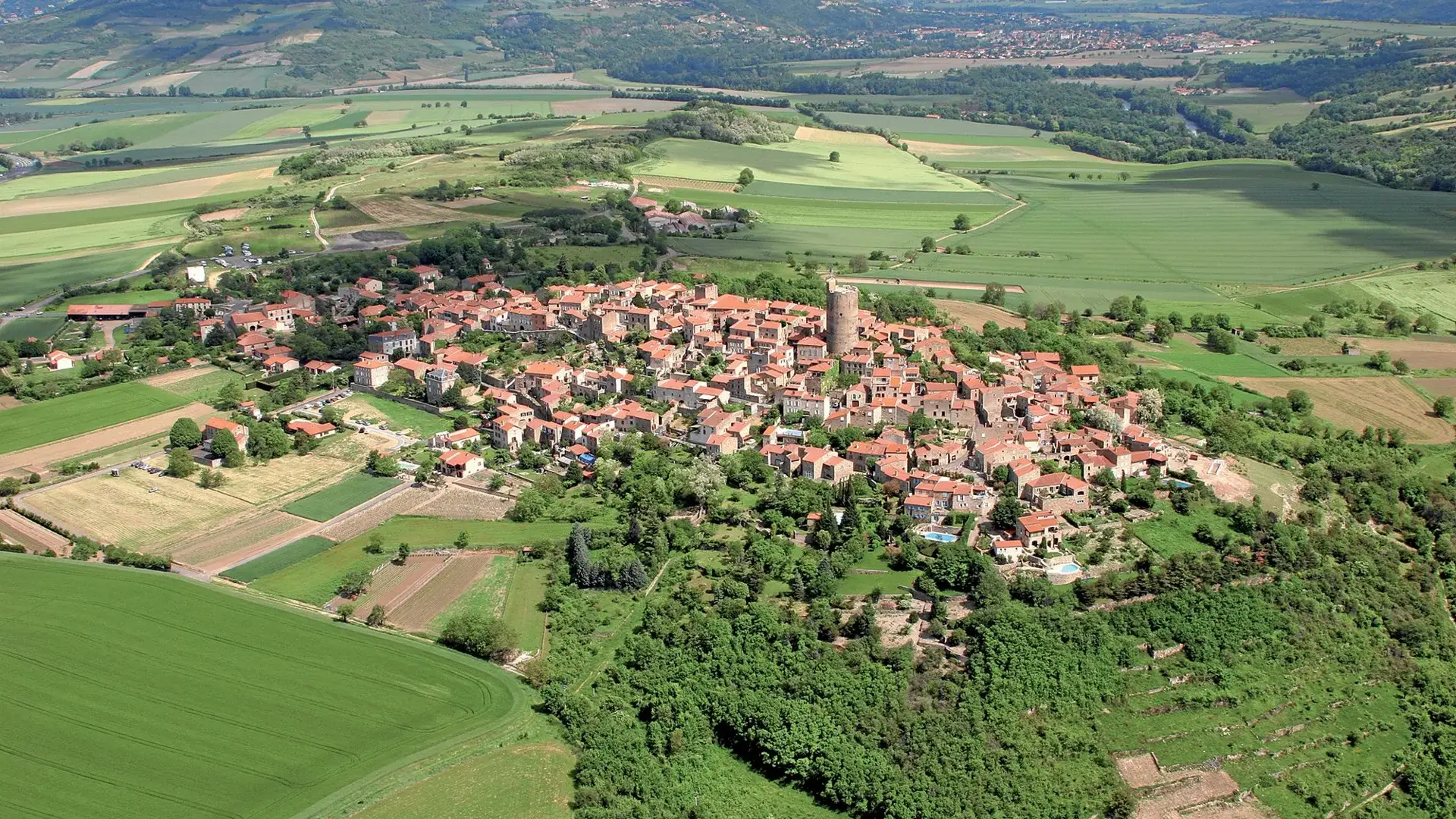 Montpeyroux vue aérienne