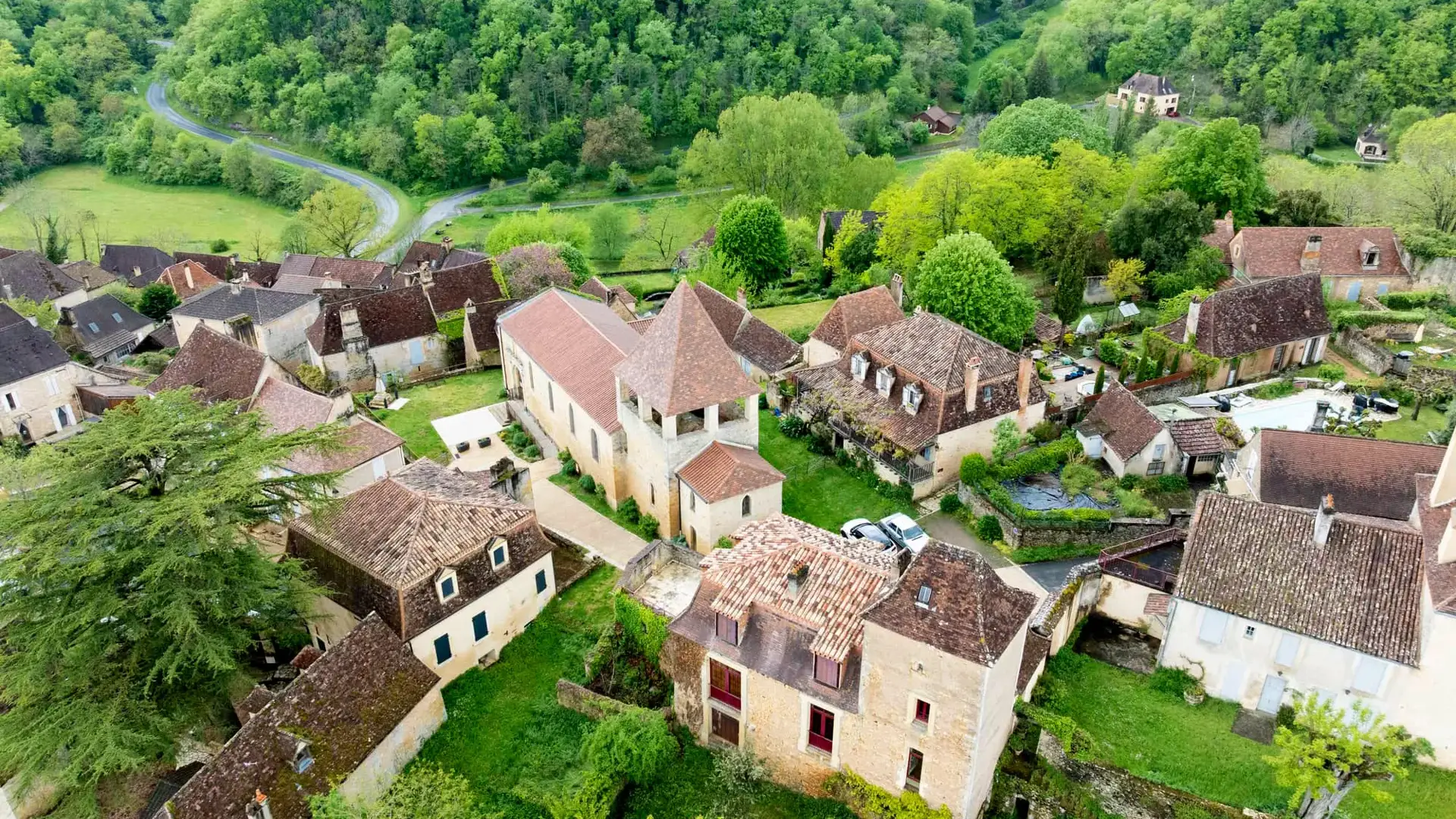 Limeuil, vue sur les toits