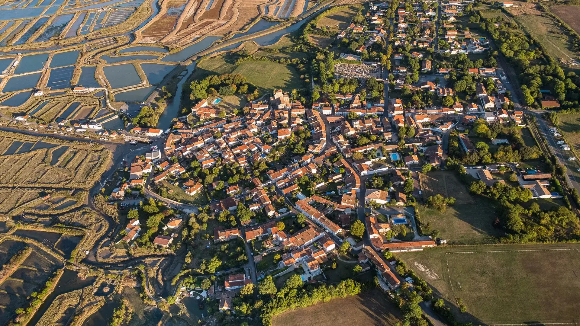 Mornac-sur-Seudre, vue aérienne