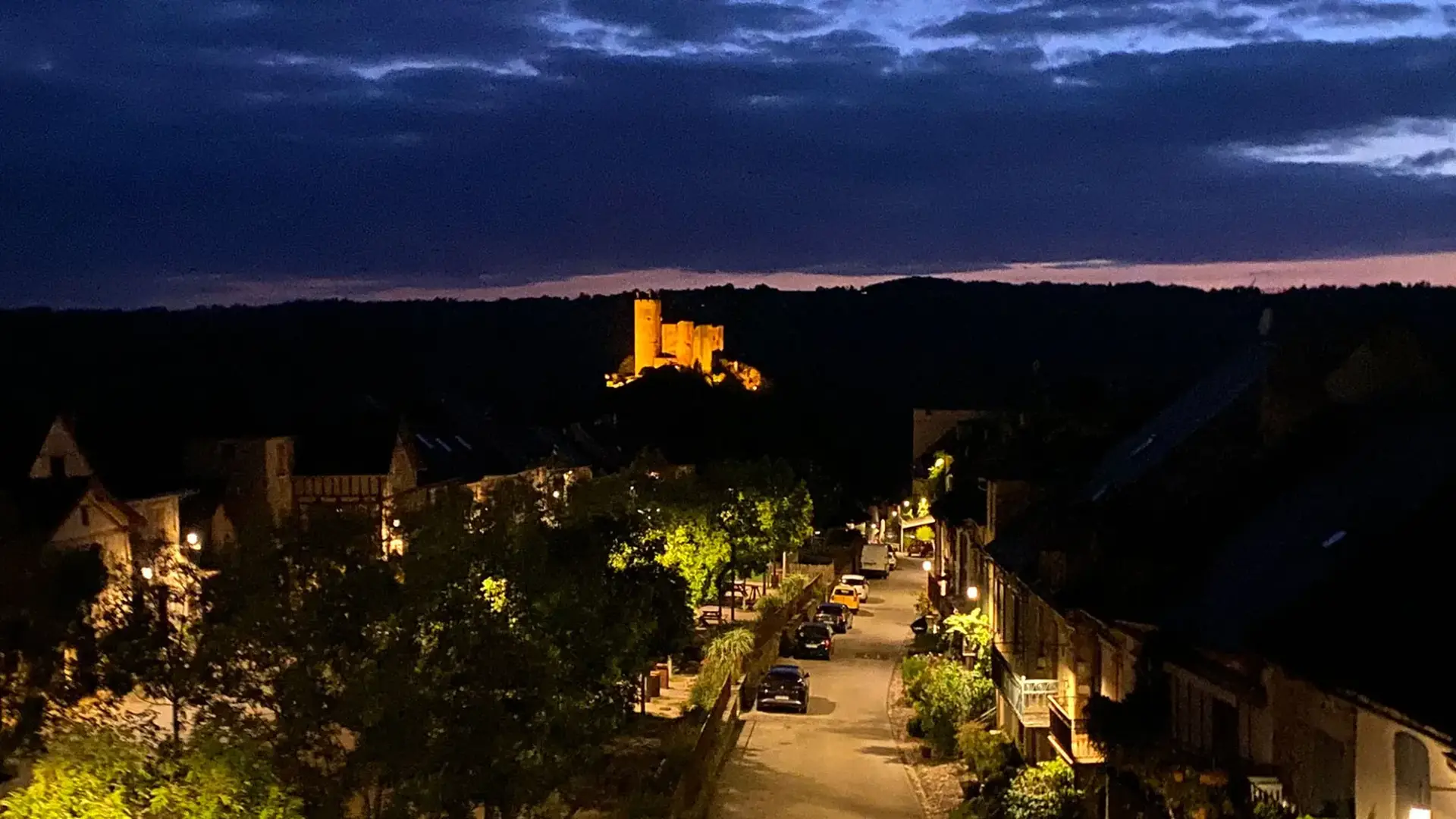 Najac, château illuminé