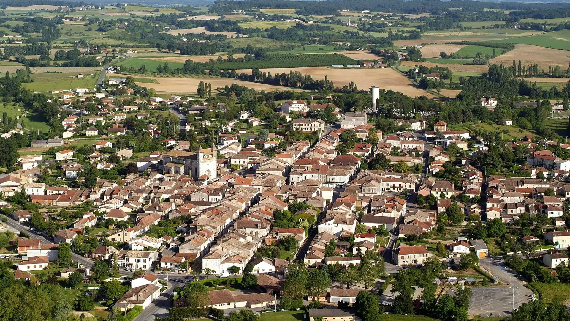 Villeréal vue aérienne