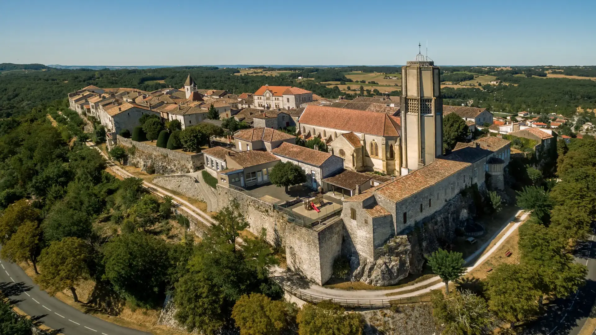 Tournon-d'Agenais, vue drône