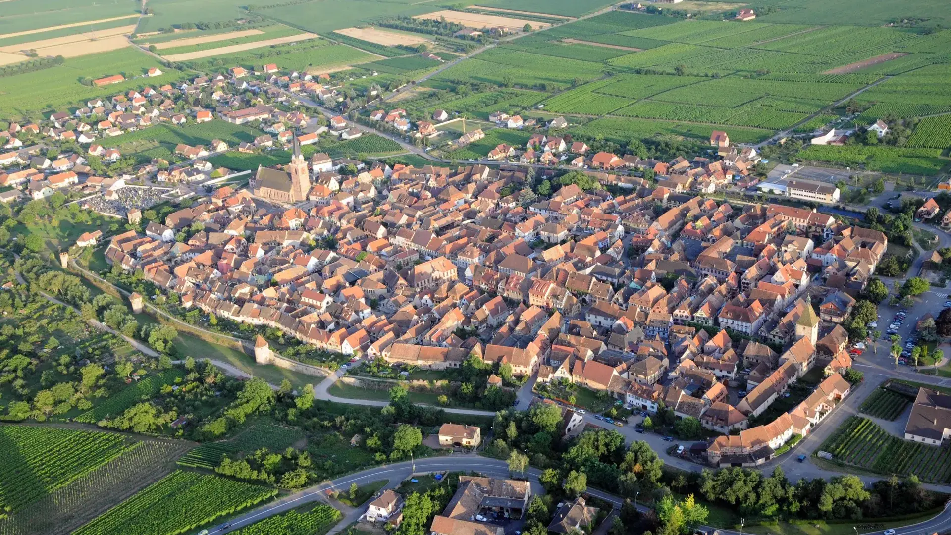 Bergheim vue aérienne