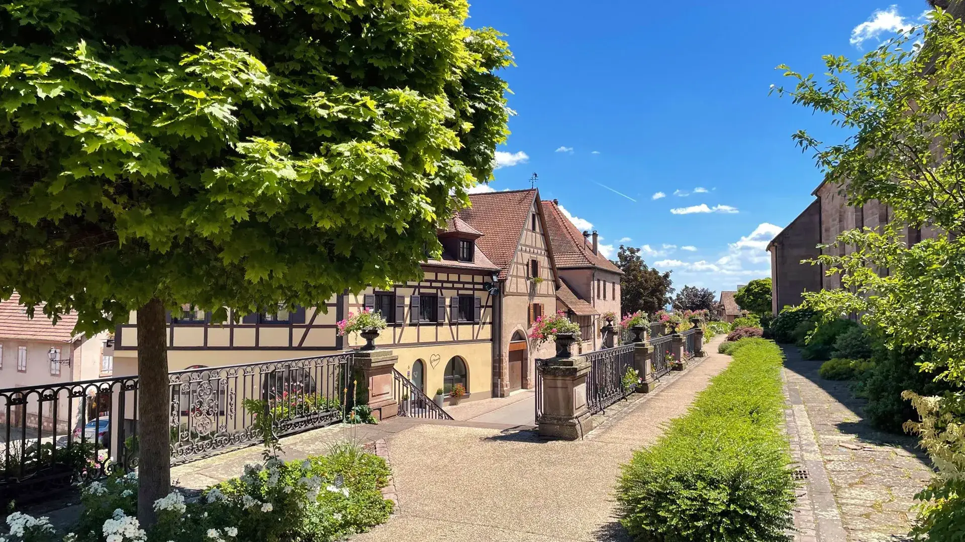 Bergheim vue depuis le parvis de l'église