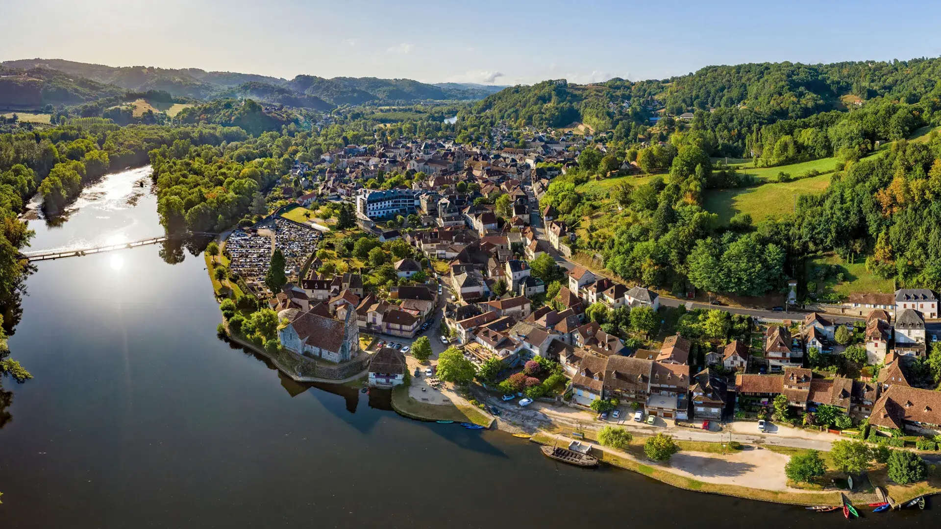 Beaulieu-sur-Dordogne, vue du ciel