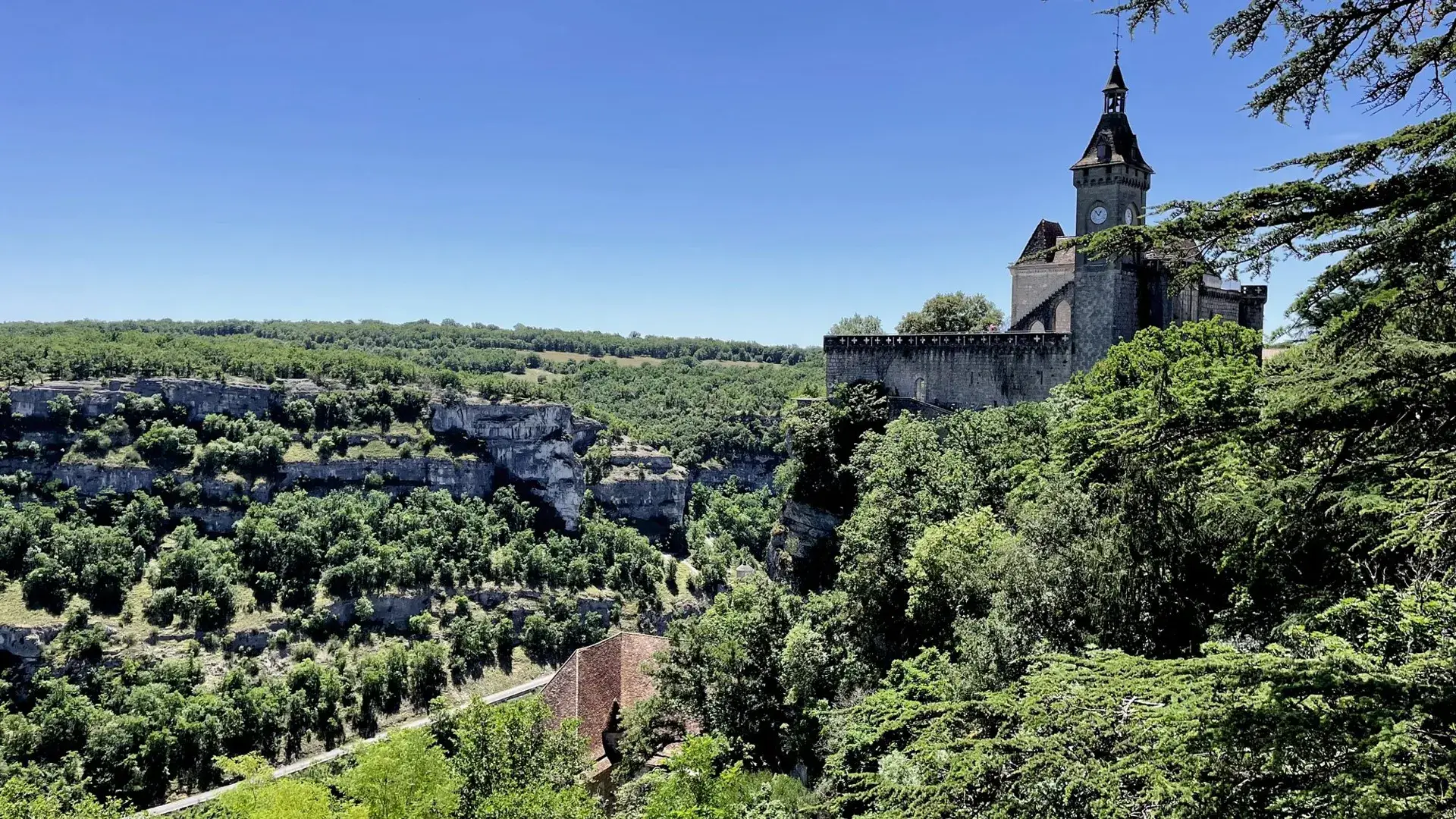 Rocamadour sommet falaise