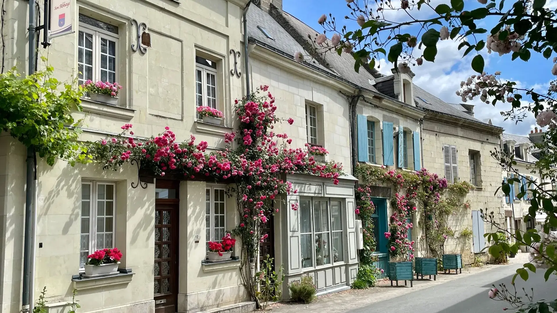 Fontevraud-l'Abbaye, rue fleurie