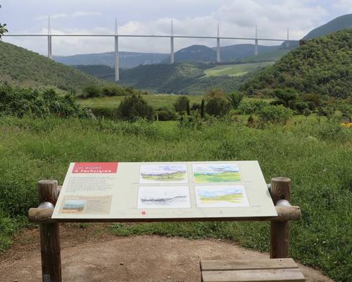 Point de vue sur le viaduc de Millau