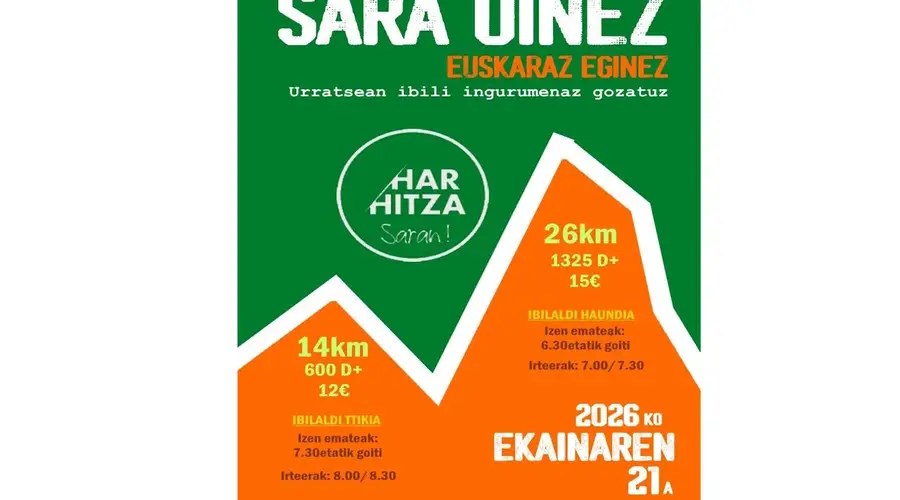 Sara Oinez, Sare à pied